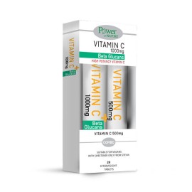 Power of Nature Vitamin C 1000 mg + Beta Glucans 20 αναβράζοντα δισκία + Power of Nature Vitamin C 500 mg 20 αναβράζοντα δισκία