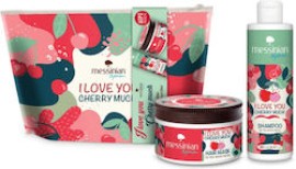 Messinian Spa I Love You Cherry Much Pochette Hair Care Set with Shampoo and Mask 2pcs