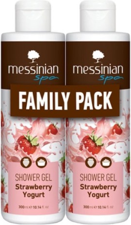 Messinian Spa Promo Strawberry Yogurt Shower Gel 600ml (2x300ml)