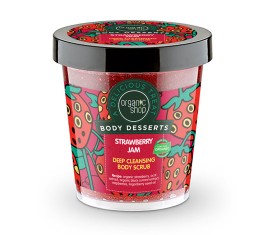 Natura Siberica-Organic Shop, Body Desserts, Strawberry Jam Body Scrub for Deep Cleansing 450ml