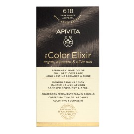 Apivita My Color Elixir Βαφή Μαλλιών 6.18 Ξανθό Σκούρο Σαντρέ Περλέ