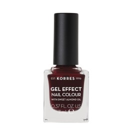 Korres Nail Polish Gel Effect Nail Color No57 Burgundy Red 11ml