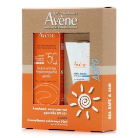 Avene Solaire Antiage Dry Touch Sunscreen Anti-Aging Care SPF50+ 50ml + Gift Avene After Sun 50ml