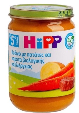 Hipp Βοδινό με Πατάτες & Καρότα 190 gr