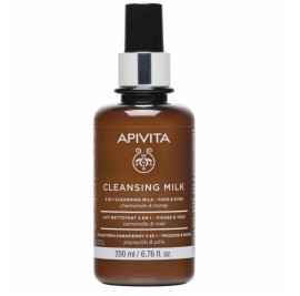 Apivita Cleansing Milk 3 in 1 for Face & Eyes With Chamomile & Honey 200ml