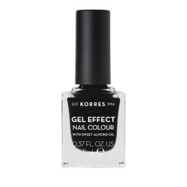 Korres Gel Effect Nail Colour With Sweet Almond Oil No.100 Black 11ml