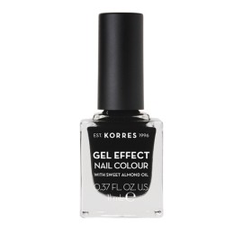 Korres Gel Effect Nail Color With Sweet Almond Oil No.100 Black 11ml