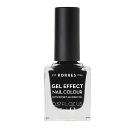 Korres Gel Effect Nail Colour With Sweet Almond Oil No.100 Black 11ml