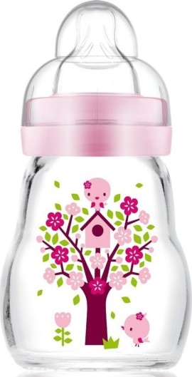 Mam Feel Good Blue Glass Baby Bottle 170ml