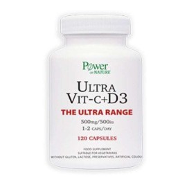 Power Of Nature The Ultra Range Ultra Vit-C + D3 500mg 120 capsules