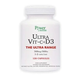 Power Of Nature The Ultra Range Ultra Vit-C + D3 500mg 120 κάψουλες
