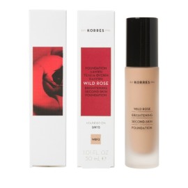 Korres Wild Rose Brightening Foundation SPF15 WRF3 Liquid make-up 30ml