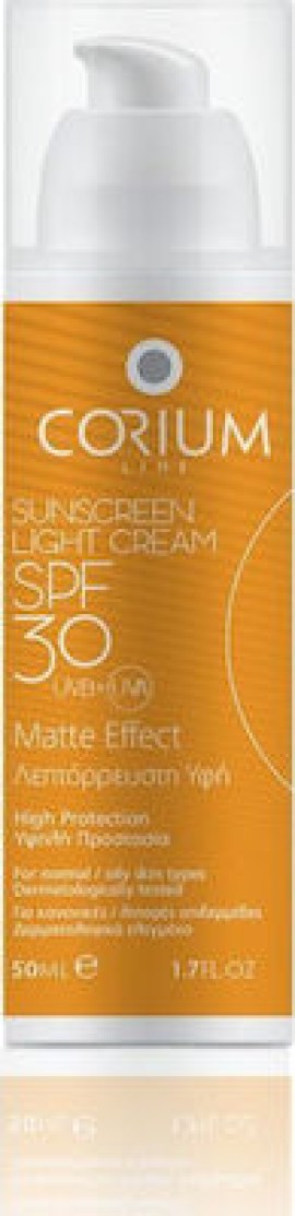 Corium Line Sunscreen Light Cream SPF30 Matte Effect 50 ml