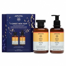 Apivita A Sweet New Year Gift Set Bee My Honey Ενυδατικό Γαλάκτωμα Σώματος 200 ml + Bee My Honey Αφρόλουτρο 250 ml