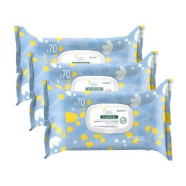 Klorane Bebe Gentle Cleansing Wipes 3x70 τμχ 2+1 Δώρο