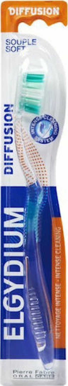 Elgydium Diffusion Soft Οδοντόβουρτσα Μαλακή σε Μπλε Χρώμα