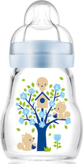 Mam Feel Good Μπλε Γυάλινο Μπιμπερό 170ml