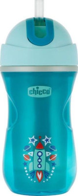 Chicco Children's Glass Cup made of Plastic Blue 266ml for 14m +
