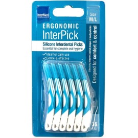 Intermed Ergonomic InterPick Σιλικονούχα Μεσοδόντια Βουρτσάκια M/L,...