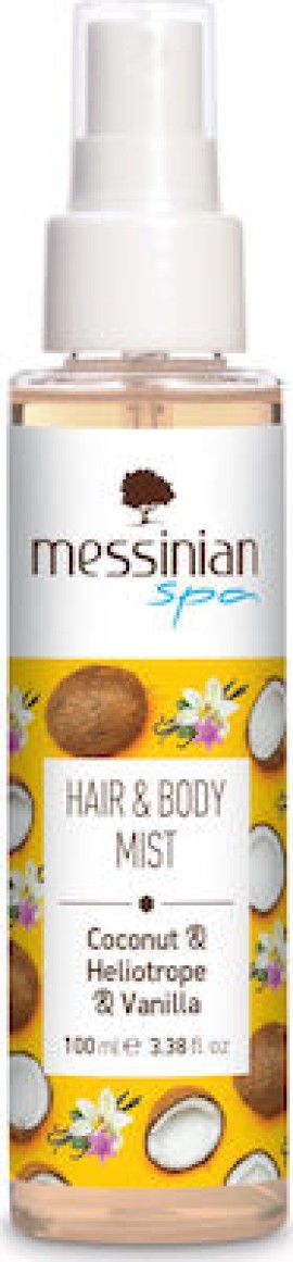 Messinian Spa Hair & Body Mist Coconut, Sunflower & Vanilla 100ml