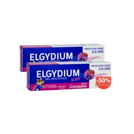 Elgydium Kids Toothpaste with Red Fruit flavor Duo Pack -50% on the 2nd Product 2x50ml