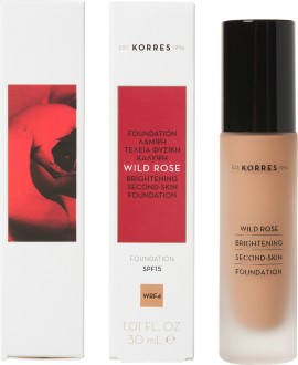 Korres Wild Rose Brightening Foundation SPF15 WRF4 Liquid make-up 30ml