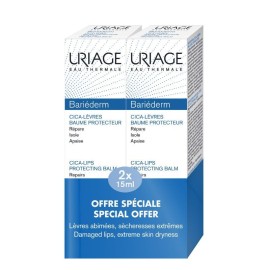 Uriage Bariéderm Cica Promo Protecting Lip Balm 2x15ml – Επανορθωτι...