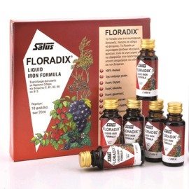 Power Health Floradix Συμπλήρωμα Διατροφής Για Την Ελλειψη Σιδήρου 10x20ml Φιαλίδια