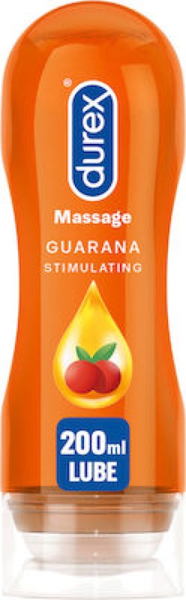 Durex Massage Lube Guarana 2 in 1 Διεγερτικό Λιπαντικό Τζελ 200 ml