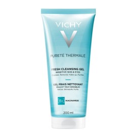 Vichy Purete Thermal Fresh Cleansing Gel Sensitive Skin & Eyes Δροσερό Τζελ Καθαρισμού για Πρόσωπο & Μάτια 200 ml