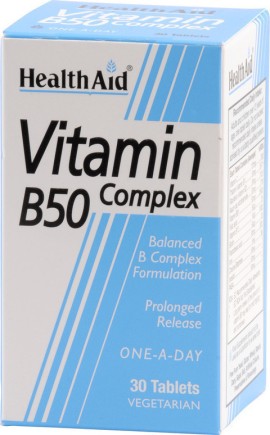 Health Aid Vitamin B50 Complex vegan 30 tabs