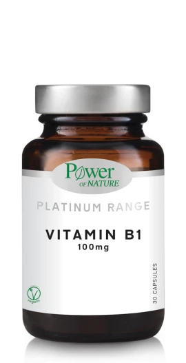 Power of Nature Platinum Range Vitamin B1 100 mg 30 φυτικές κάψουλες