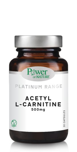 Power of Nature Platinum Range Acetyl L-Carnitine 500 mg 30 φυτικές κάψουλες