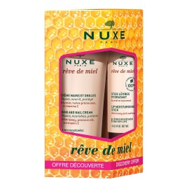 Nuxe Reve de Miel Hand and Nail Cream 30 ml + Reve de Miel Lip Mois...