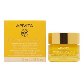 Apivita Beessential Oils Strengthening & Nourishing Skin Supplement Night Balm 15 ml