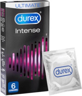 Durex Intense Stimulating Condoms Stimulants with Stimulating Texture with Ribs and Dots 6pcs.