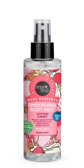 Organic Shop Body Desserts Cotton Candy, Soothing Body Mist, 200 ml