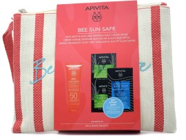 Apivita Promo Bee Sun Safe Anti-Spot & Anti-Age Defense Face Cream SPF50 50ml & Face Mask Aloe 2x8ml & Hair Mask Moisturizing 20ml