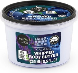 Organic Shop Dreamy Night Χαλαρωτικό Βούτυρο Σώματος Calming με Λεβάντα, Blueberry & Μελατονίνη για Βαθιά Ενυδάτωση, 250ml