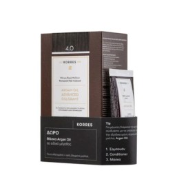 Korres Argan Oil Advanced Colorant 4.0 Brown & Gift Argan Oil Mask For After Dyeing Special Size, 40ml