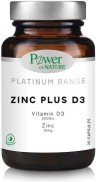 Power of Nature Platinum Range Zinc Plus D3 15 mg / 2000 IU 30 veg.... Power of Nature Platinum Range Zinc Plus D3 15 mg / 2000 IU 30 veg....